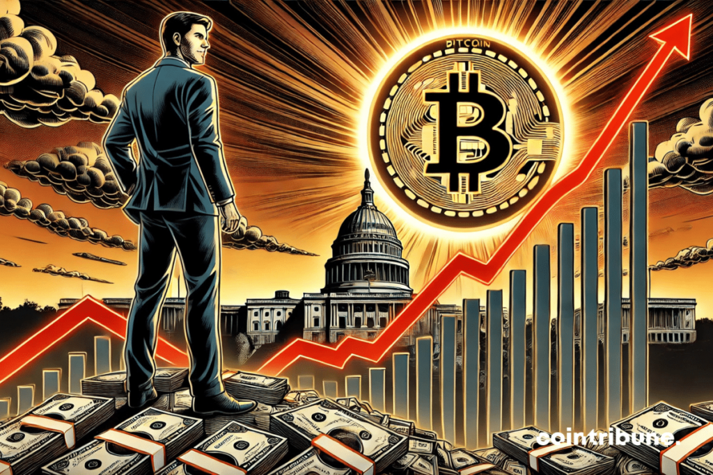 This shock scenario imagines that the US accumulates 1 million bitcoins and saves its debt